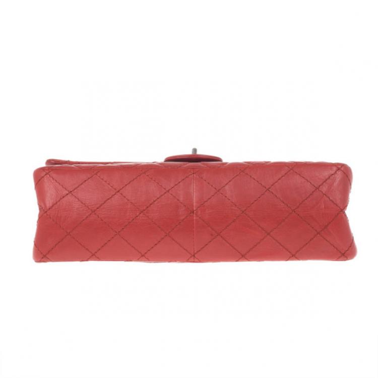 Pre Owned Chanel Red Leather 2.26 Reissue Flap Bag