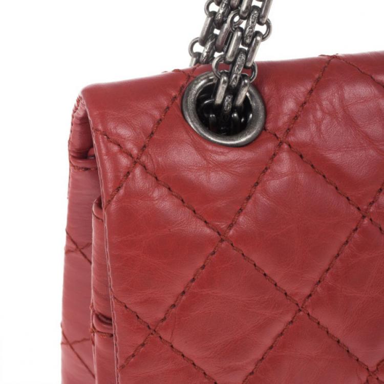 Pre Owned Chanel Red Leather 2.26 Reissue Flap Bag