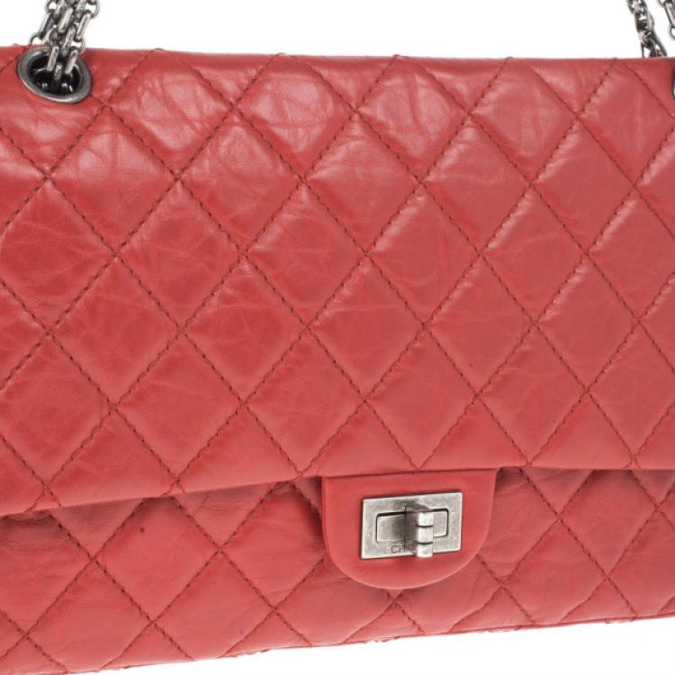 Pre Owned Chanel Red Leather 2.26 Reissue Flap Bag