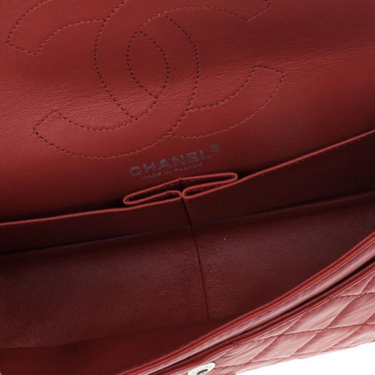 Pre Owned Chanel Red Leather 2.26 Reissue Flap Bag