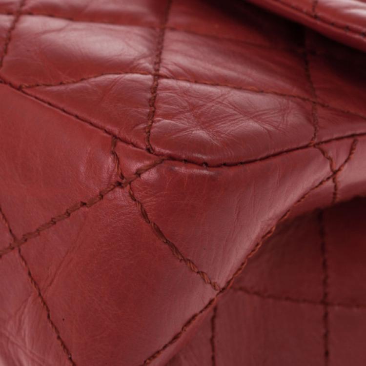 Pre Owned Chanel Red Leather 2.26 Reissue Flap Bag