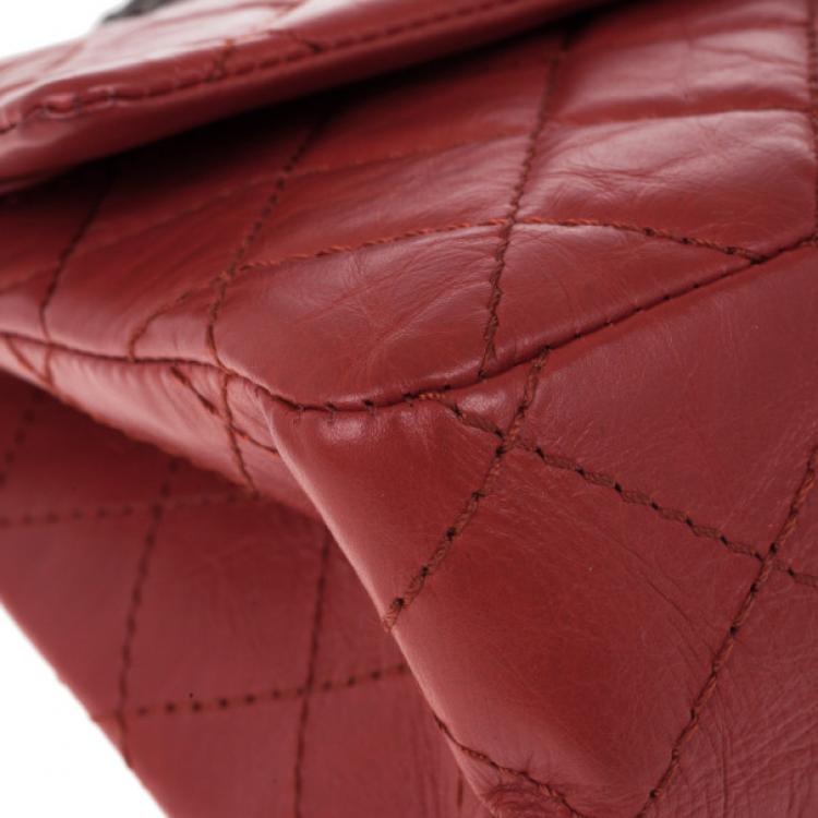 Pre Owned Chanel Red Leather 2.26 Reissue Flap Bag