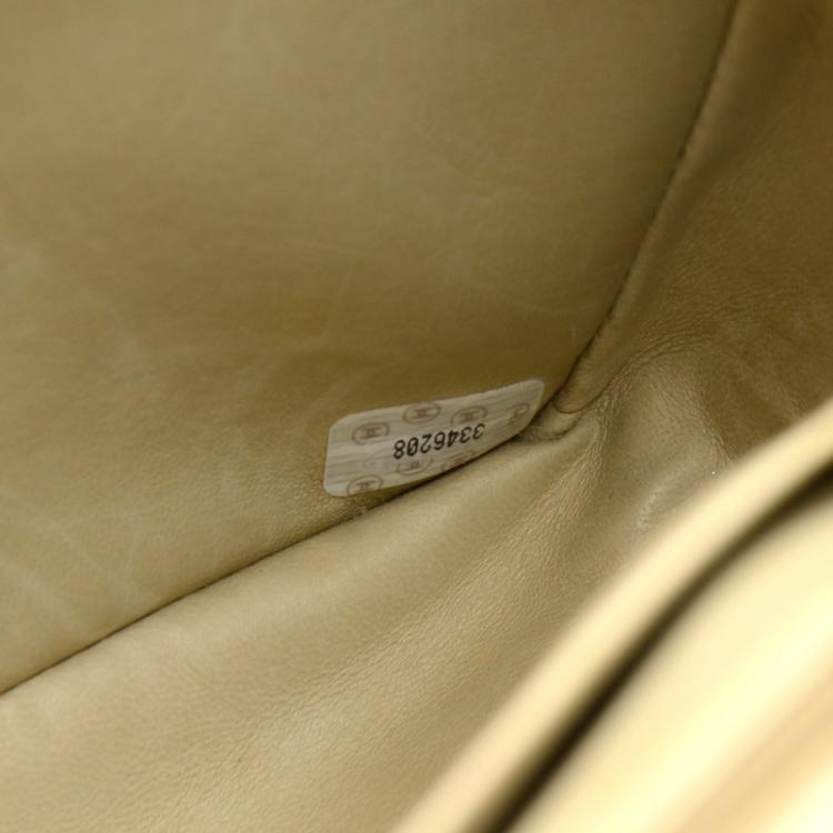 مملوكة مسبقًا Chanel Beige Quilted Canvas Jumbo Vintage Flap Bag