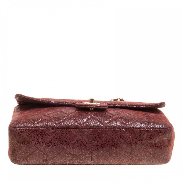 Chanel Maroon Suede Vintage Classic Double Flap Bag Chanel | TLC