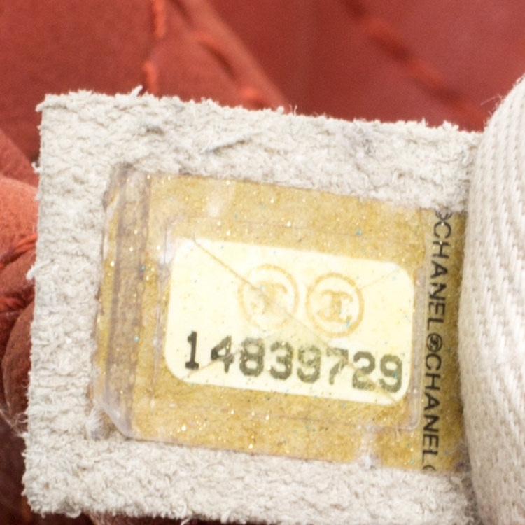 Pre Owned Chanel Brick Red Quilted Leather Shopper Tote 