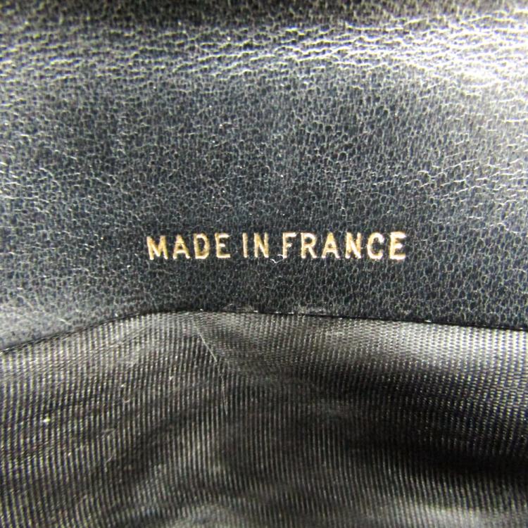 Pre Owned Chanel Black Leather CC Bifold Wallet