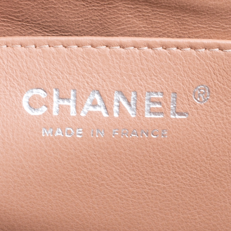 Pre Owned Chanel Dusty Pink Quilted Leather Maxi Classic Single Flap Bag
