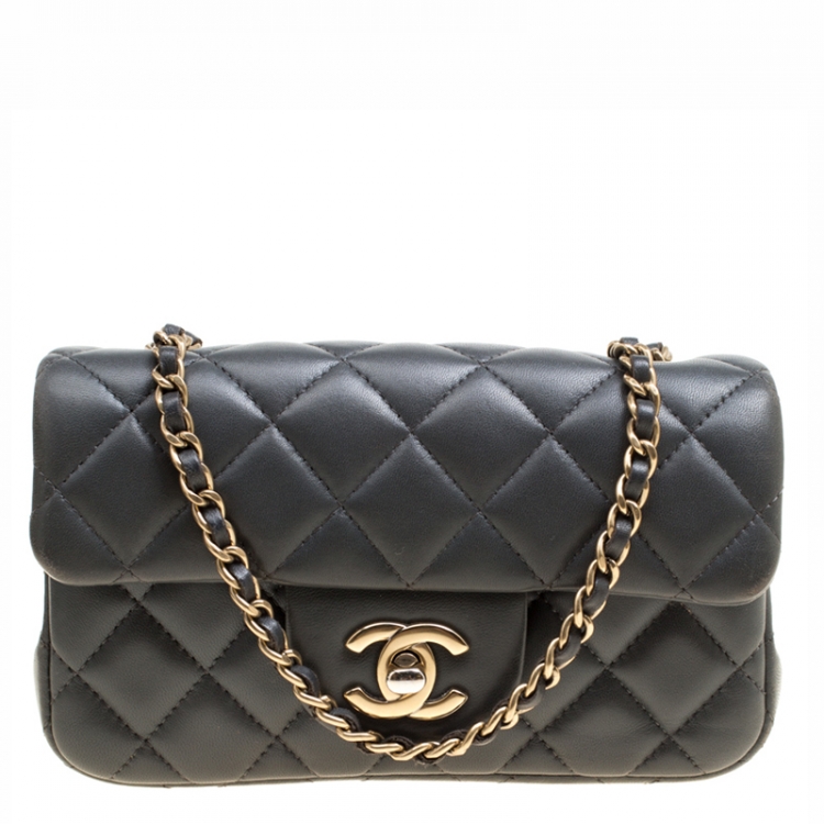 Chanel Grey Quilted Leather Mini Flap Shoulder Bag Chanel | The Luxury  Closet