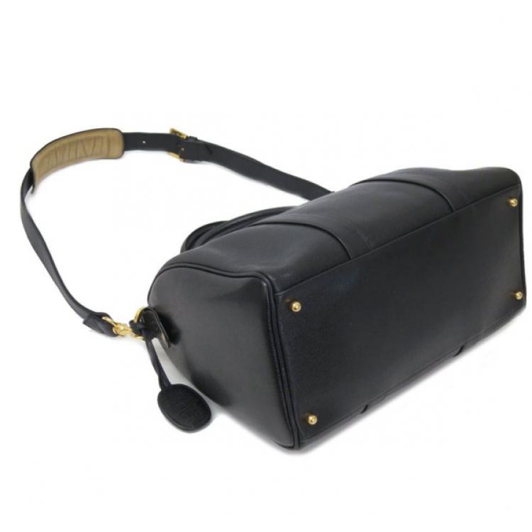 Pre Owned Chanel Black Caviar Vintage Boston Bag