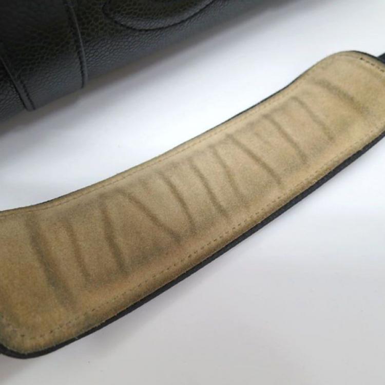 Pre Owned Chanel Black Caviar Vintage Boston Bag