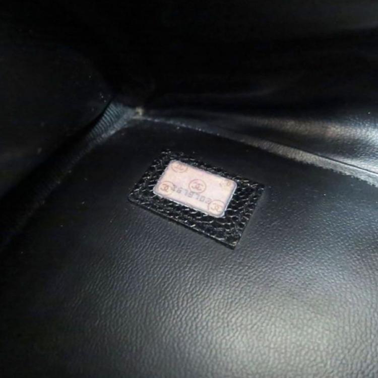 Pre Owned Chanel Black Caviar Vintage Boston Bag