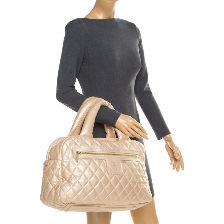CHANEL Caviar Quilted Grand Shopping Tote GST Beige Clair 1280231