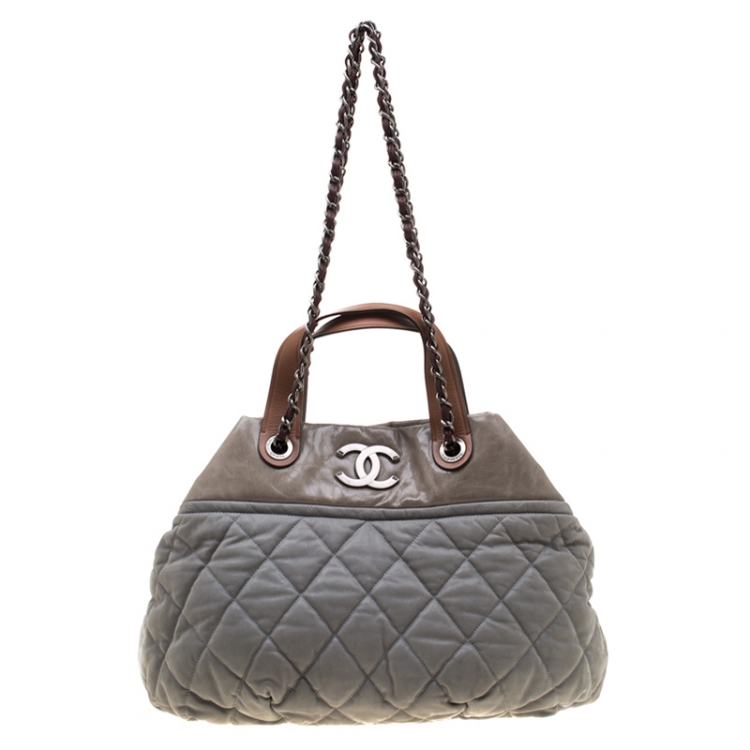 Chanel Grey Quilted Leather Large In-the-Mix Shoulder Bag Chanel | The  Luxury Closet