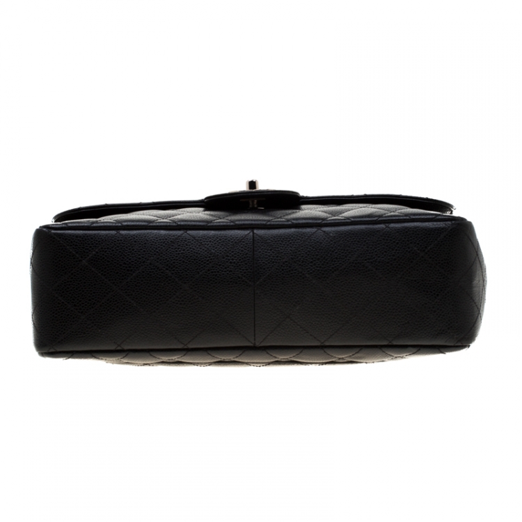 Pre Owned Chanel Black Quilted Leather Classic Single Flap Bag