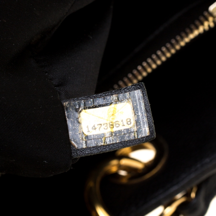 Pre Owned Chanel Black Quilted Caviar Leather Grand Shopper Tote