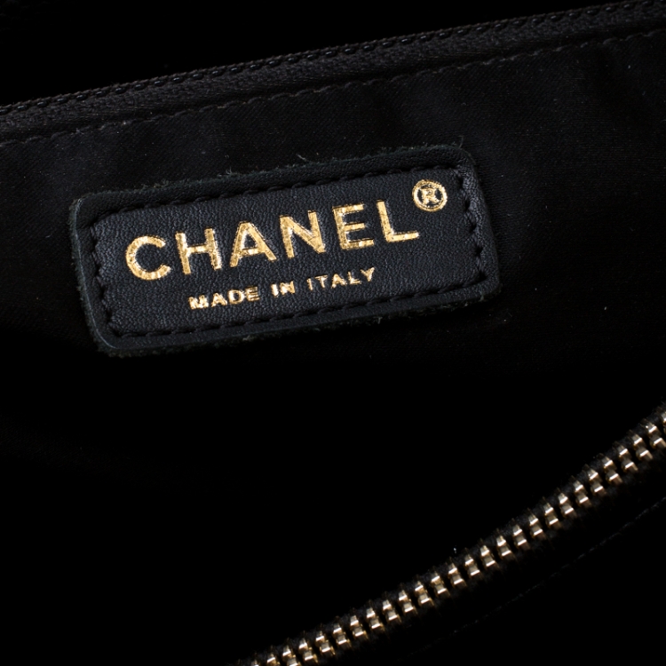 Pre Owned Chanel Black Quilted Caviar Leather Grand Shopper Tote