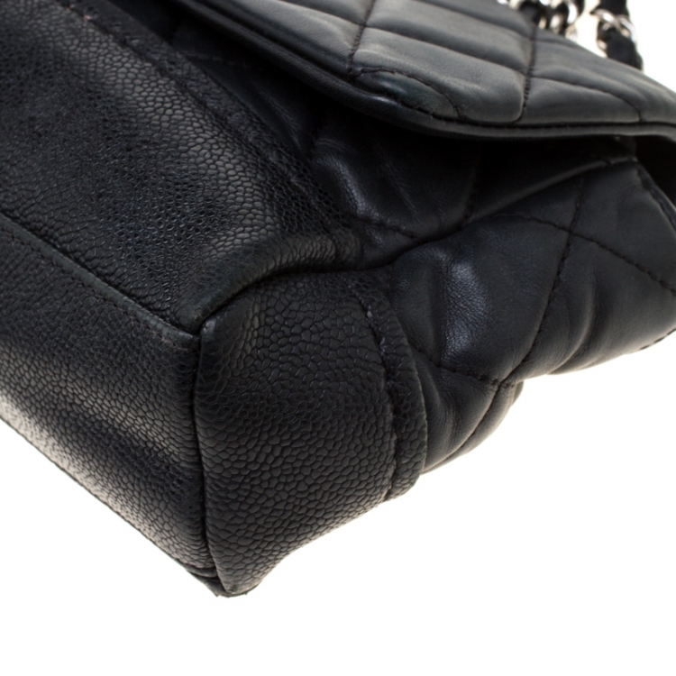 Pre Owned Chanel Black Quilted Leather Classic Single Flap Bag
