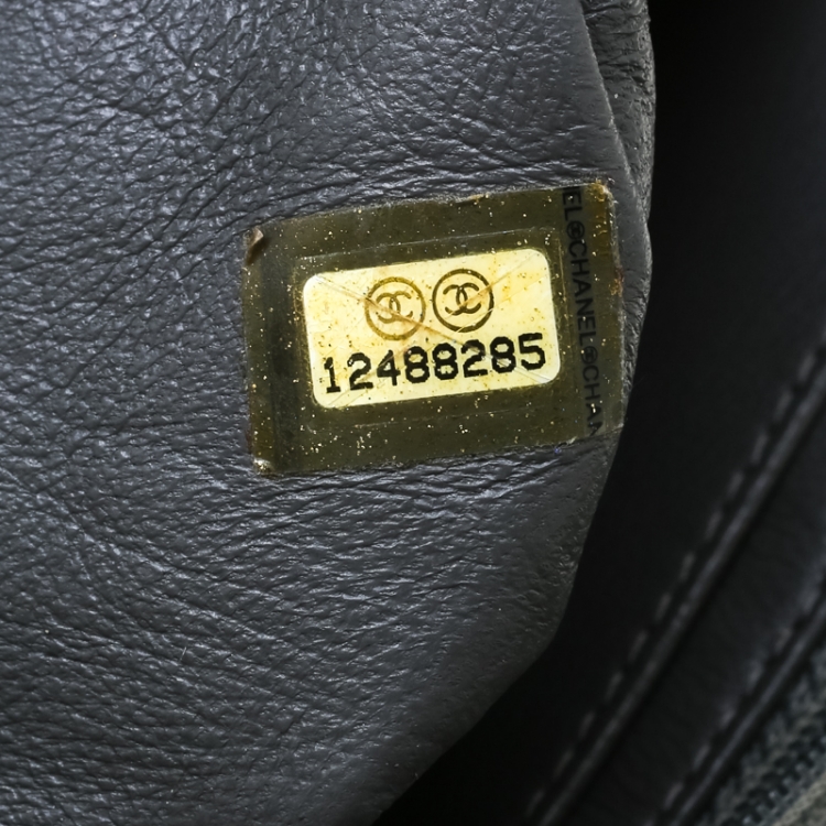 Pre Owned Chanel Grey Quilted Leather Jumbo Classic Single Flap Bag