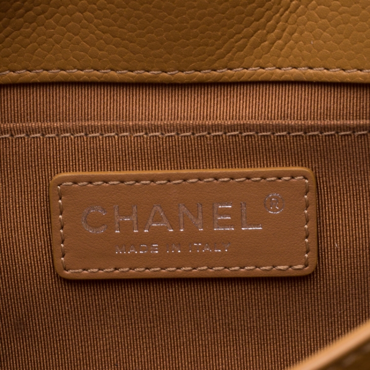 Pre Owned Chanel Caramel Quilted Leather Flap Bag