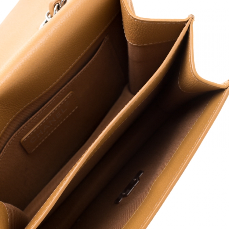 Pre Owned Chanel Caramel Quilted Leather Flap Bag