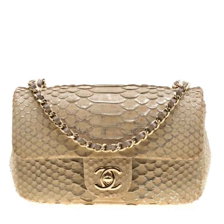 Chanel Beige Python Extra Mini Classic Flap Bag Chanel | The Luxury Closet