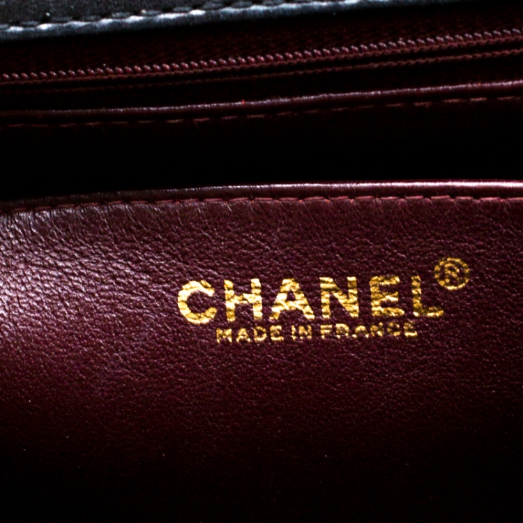 Pre Owned Chanel Black Quilted Leather Small Kelly Top Handle Bag