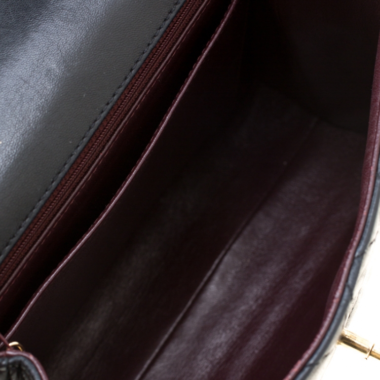 Pre Owned Chanel Black Quilted Leather Small Kelly Top Handle Bag