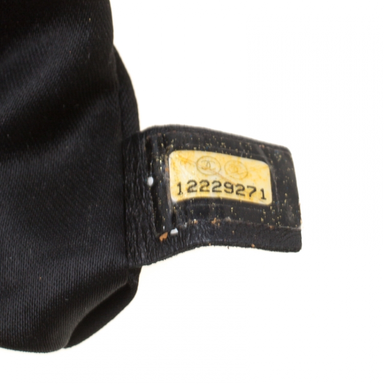 Pre Owned Chanel Black Sequins Embellished Summer Night Drawstring Bag