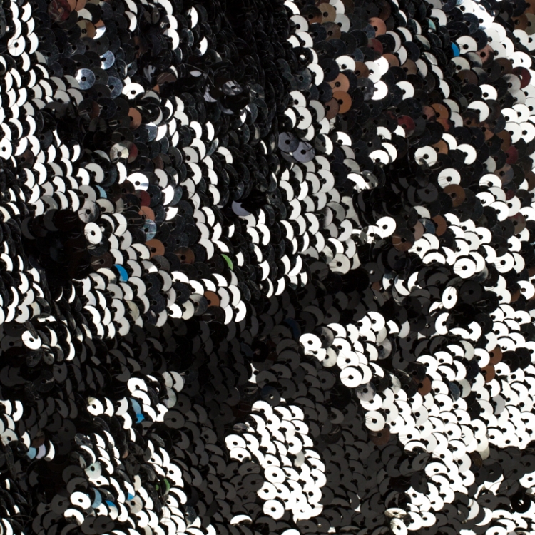 Pre Owned Chanel Black Sequins Embellished Summer Night Drawstring Bag