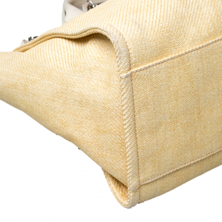 Pre Owned Chanel Beige Raffia Large Deauville Tote 