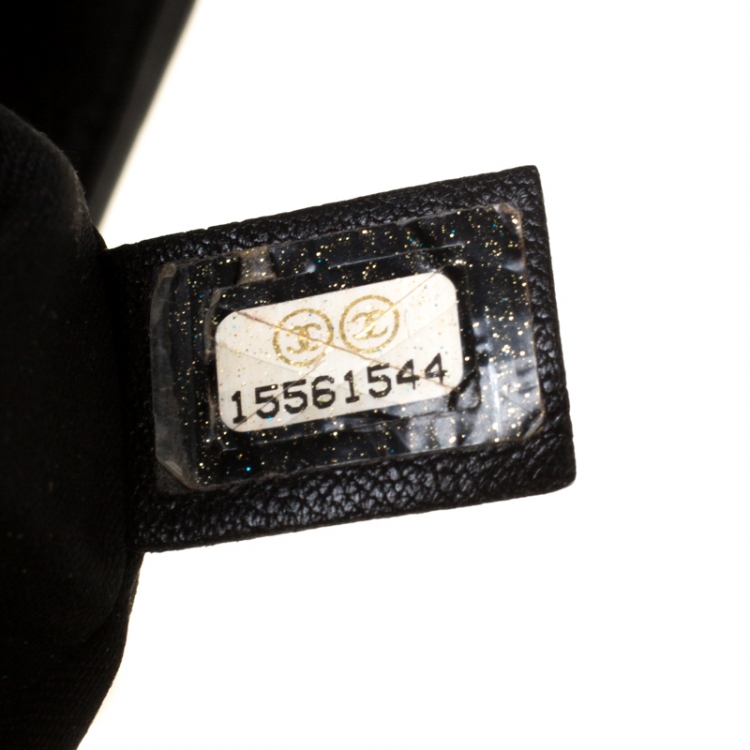 Pre Owned Chanel Black Quilted Caviar Leather Grand Shopper Tote