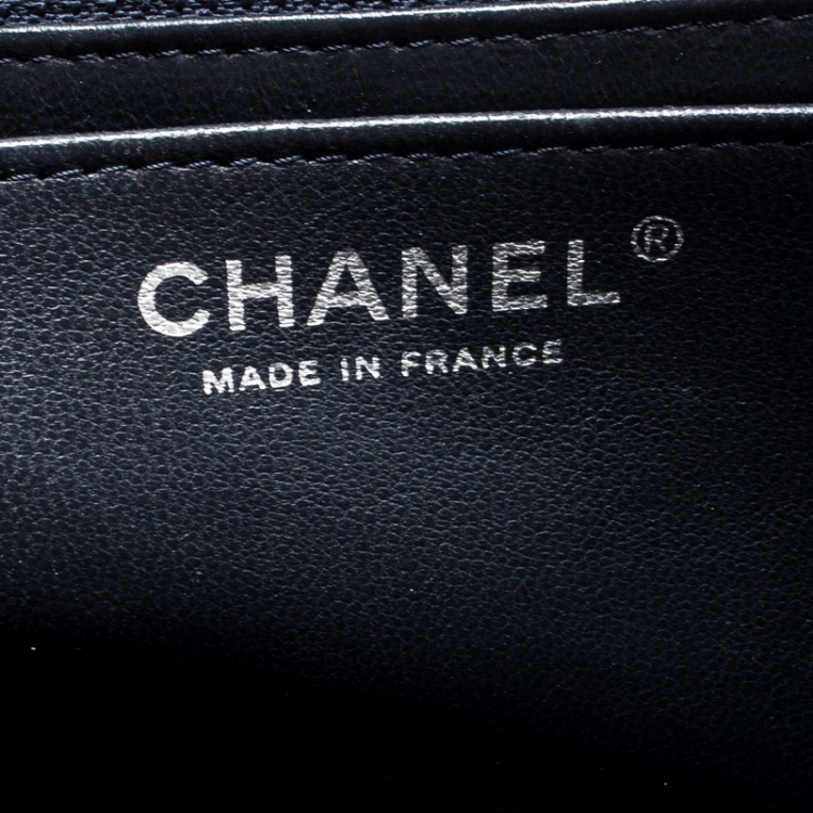 Pre Owned Chanel Navy Blue Quilted Leather Jumbo Classic Single Flap Bag
