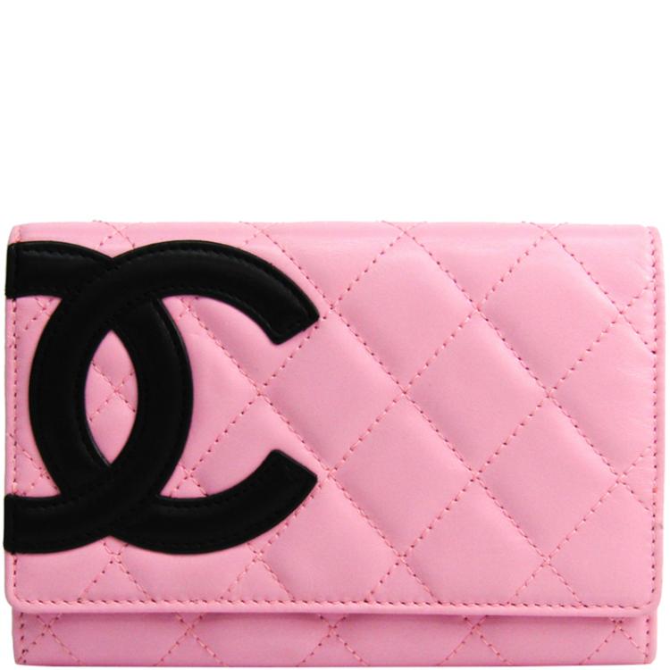 chanel black and pink wallet