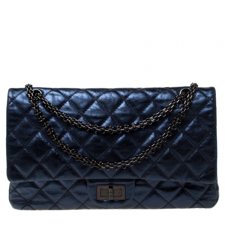 Chanel Metallic Midnight Blue Quilted Leather Reissue 2.55 Classic 227 Flap  Bag Chanel | The Luxury Closet