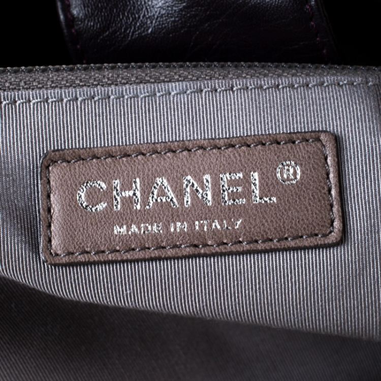 Pre Owned Chanel Pink Leather Cerf Shopper Tote