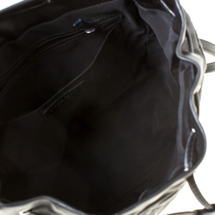 Pre Owned Chanel Black Quilted Leather Large Urban Spirit Backpack 
