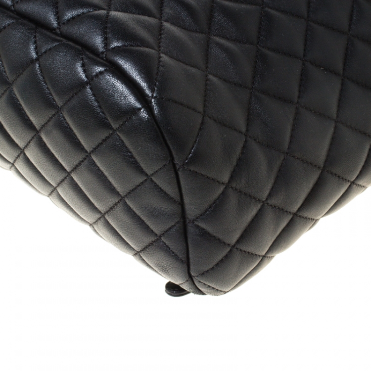 Pre Owned Chanel Black Quilted Leather Large Urban Spirit Backpack 
