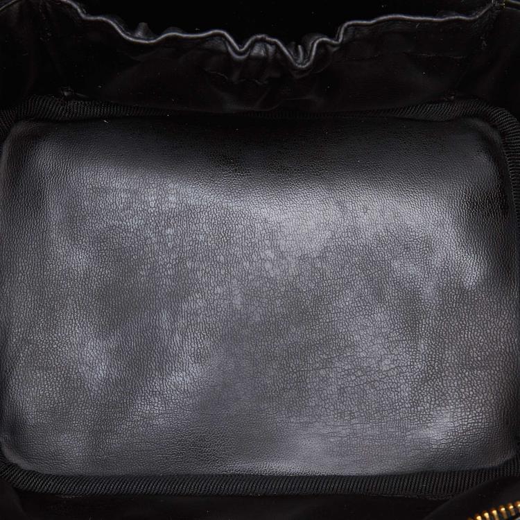 Pre Owned Chanel Black Patent Leather CC Vanity Bag