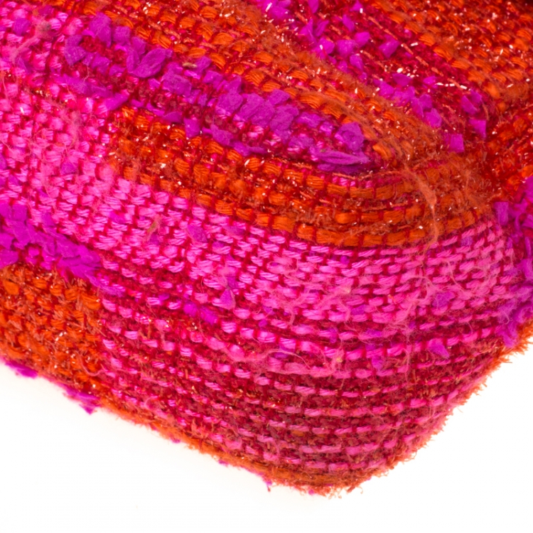 Pre Owned Chanel Multicolor Tweed Medium Classic Single Flap Bag
