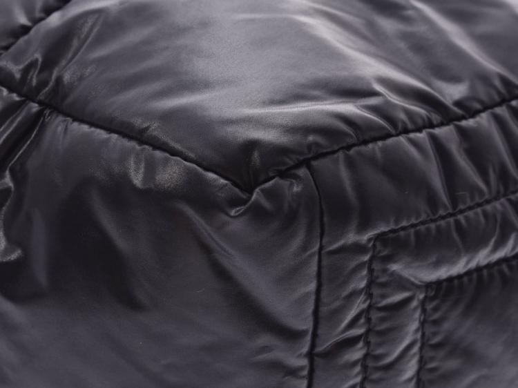 Pre Owned Chanel Black Quilted Nylon Coco Cocoon Hobo Bag