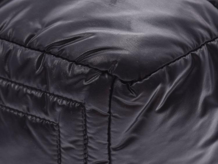 Pre Owned Chanel Black Quilted Nylon Coco Cocoon Hobo Bag