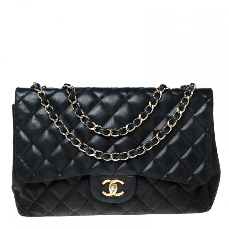 Chanel Black Quilted Leather Jumbo Classic Single Flap Bag Chanel | The ...
