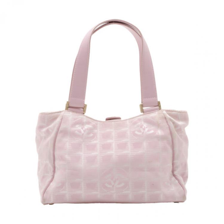 Pre Owned Chanel Nylon CC Logo Travel Line Tote