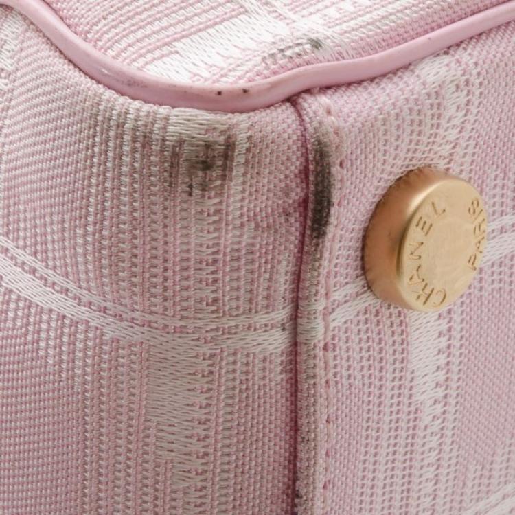 Pre Owned Chanel Nylon CC Logo Travel Line Tote