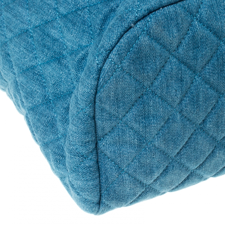مملوكة مسبقًا Chanel Blue Quilted Denim Large Urban Spirit Backpack 