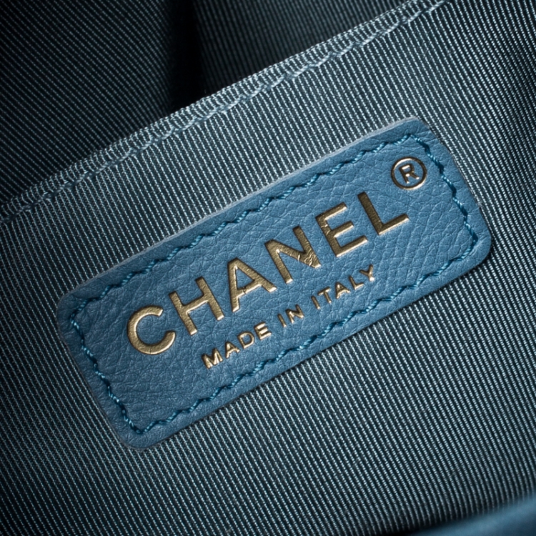 مملوكة مسبقًا Chanel Blue Quilted Denim Large Urban Spirit Backpack 