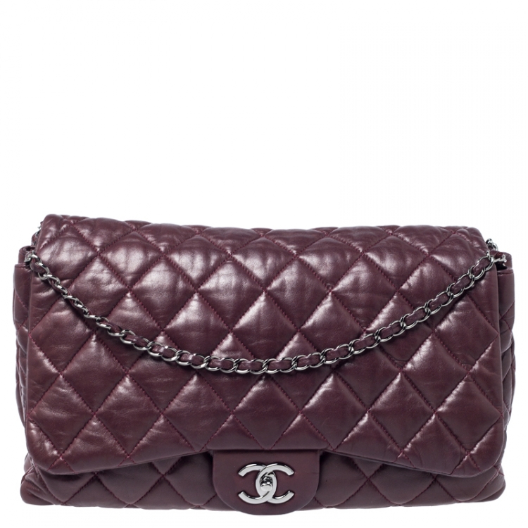 Chanel Burgundy Quilted Leather Maxi 3 Accordion Flap Bag Chanel | The  Luxury Closet