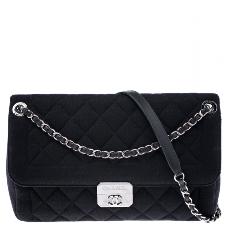 Chanel Black Quilted Fabric Chic With Me Large Flap Shoulder Bag Chanel |  The Luxury Closet