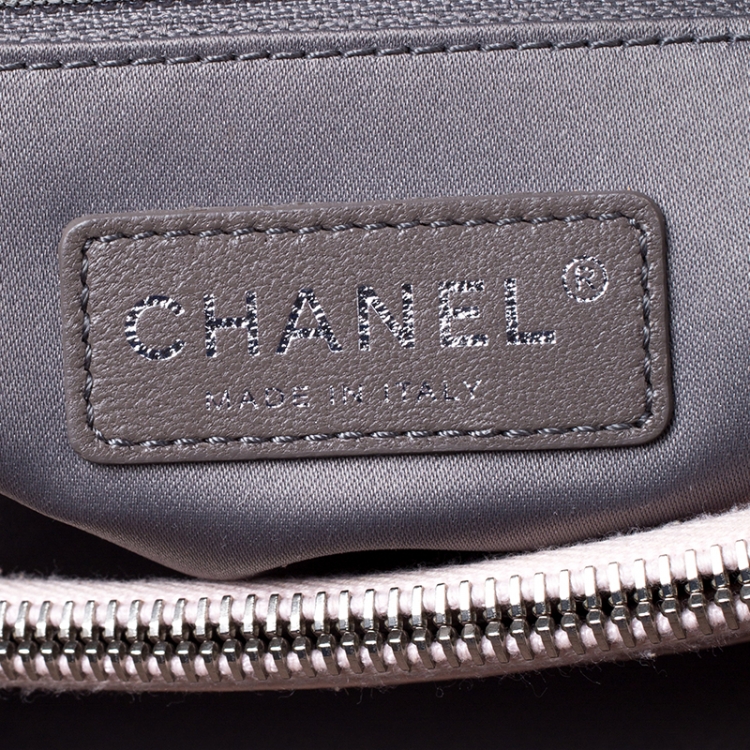 Pre Owned Chanel Blush Pink Quilted Caviar Leather Grand Shopping Tote