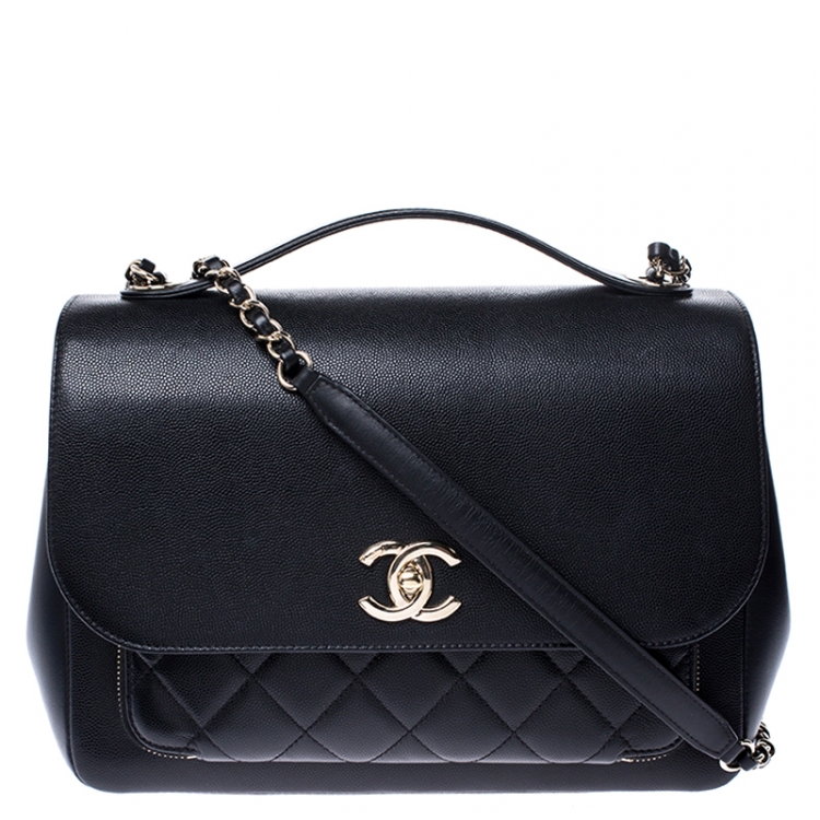 Chanel Black Quilted Caviar Leather Business Affinity Backpack Chanel  TLC